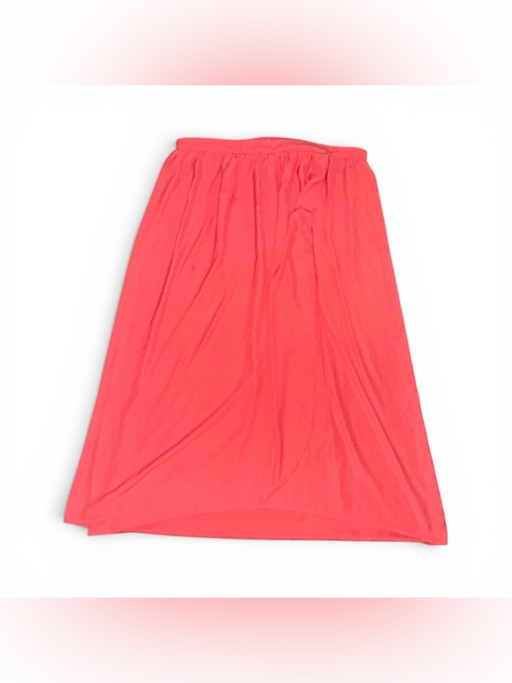 Liz Lange Maternity Size Medium Bright Coral Elastic Waist Maxi Summer Skirt
